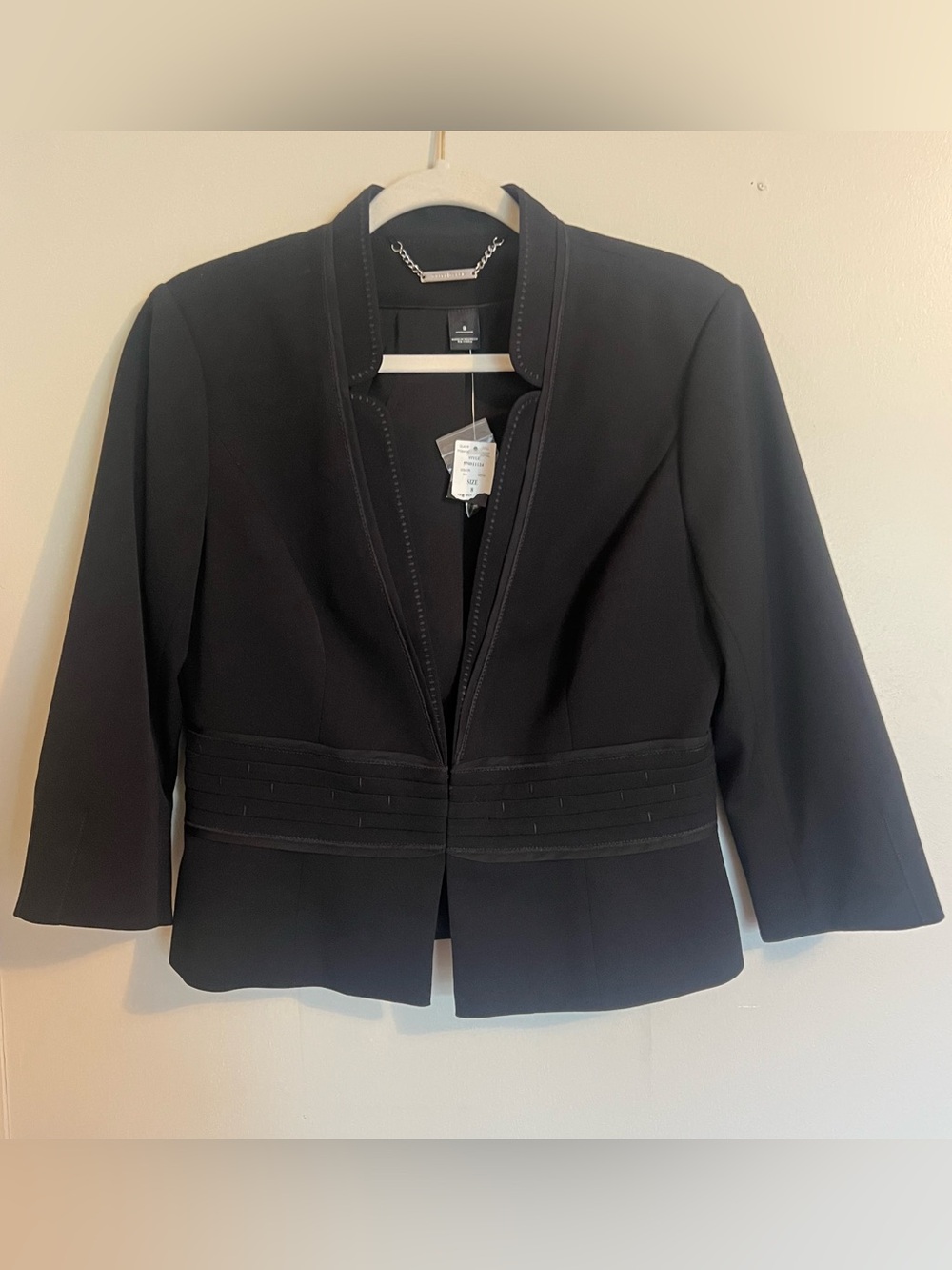 White House Black Market Black Open-Front Tailored Blazer